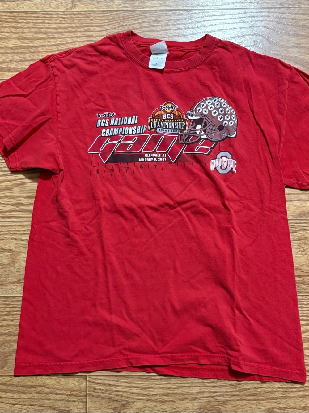 2007 NCAA OSU Ohio State Buckeyes Championship Game Shirt Large
